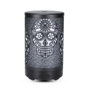 100ml Iron Metal Humificador De Aroma 7 Colors Led Lamp Ultrasonic Electric Skull Aroma Diffuser With Remote