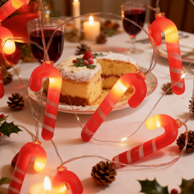 Christmas crutches, Christmas lights, LED light string