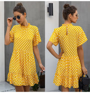 Summer Fashion Polka Dot Occidental Style Womens Dress