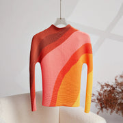 Miyake Pleated Plus Size Skirt Suit New High-end Light Luxury Womens Fashion Temperament Suit Female Two-piece Set Clothing